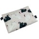 Medium Bed Pillow 25x40 Silver Swans - Velvet