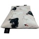 Medium Bed Pillow 25x40 Silver Swans - Velvet