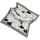 Newborn Blanket 60x70cm Silver Swans - Velvet