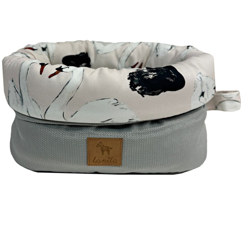 Container/Basket Silver Swans "M"