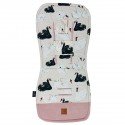 Stroller Pad Sepia Rose Swans - Velvet