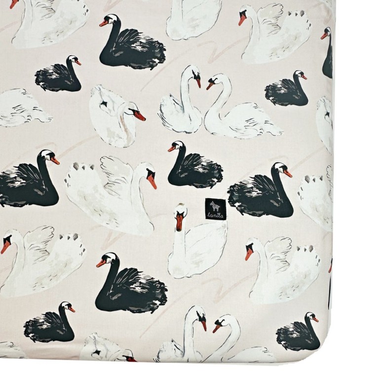Bedsheet 60x120cm Swans