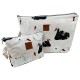 Cosmetic Bag Set Swans S and L