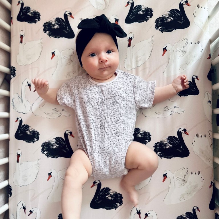 Bedsheet 60x120cm Swans