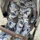 NOWY Baby Set Pad + Pillow + Cover Dark Grey Dreaming Dino - Velvet