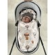 NEW Spring Stroller Bag S/M (0-1 year) Silver Up in the Air Velvet