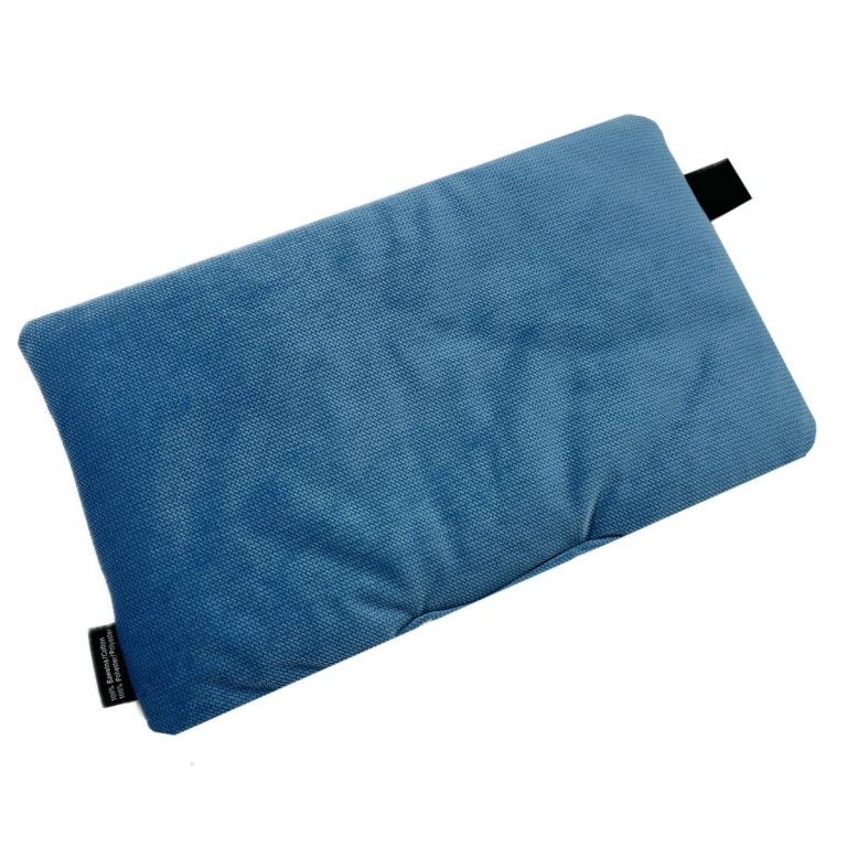 Medium Bed Pillow 25x40 Blue Cotton Sheep - Velvet