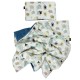 Baby Set Medium Blanket Velvet 75x100cm + Pillow 25x40cm Velvet Blue Cotton Sheep