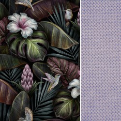 NEW Spring Stroller Bag Cloud Grey Tropical Jungle Velvet L/XL (1-3 years)