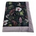 Newborn Blanket 60x70cm Cloud Grey Tropical Jungle - Velvet