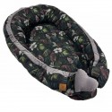 Baby Nest Cloud Grey Tropical Jungle - Velvet
