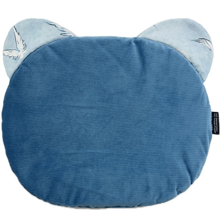Teddy Pillow Blue Angel Wings - Velvet