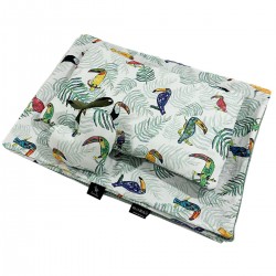 Baby Set Limit Newborn Light Blanket 75x100cm + Pillow 25x40cm Wafel Green Tukan + Heart