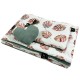 Baby Set Limit Newborn Blanket 75x100cm + Pillow 25x40cm Wafel Green Monstera + Heart