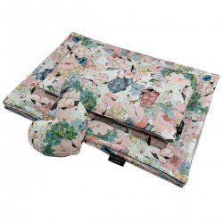 Baby Set Limit Newborn Light Blanket 75x100cm + Pillow 25x40cm Wafel Grey Lucy Bloom + Heart