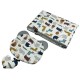 Baby Set Limit Newborn Blanket 75x100cm + Pillow Teddy Velvet Silver In the Zoo + Heart