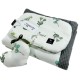 Baby Set Limit Newborn Blanket 60x70cm + Pillow 20x30cm Wafel Dark Grey Herbs + Heart