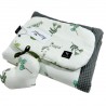 Baby Set Limit Newborn Blanket 60x70cm + Pillow 20x30cm Wafel Dark Grey Herbs + Heart