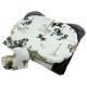 Baby Set Limit Newborn Blanket 60x70cm + Teddy Pillow Velvet Dark Grey Funfair + Heart