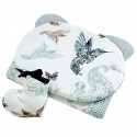 Baby Set Limit Newborn Blanket 60x70cm + Pillow Teddy Wafel Mint Mandala Birds + Heart