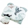 Baby Set Limit Newborn Blanket 60x70cm + Pillow Teddy Wafel Mint Mandala Birds + Heart
