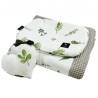 Baby Set Limit Newborn Blanket 60x70cm + Pillow 20x30cm Waffle Taupe Herbs + Heart