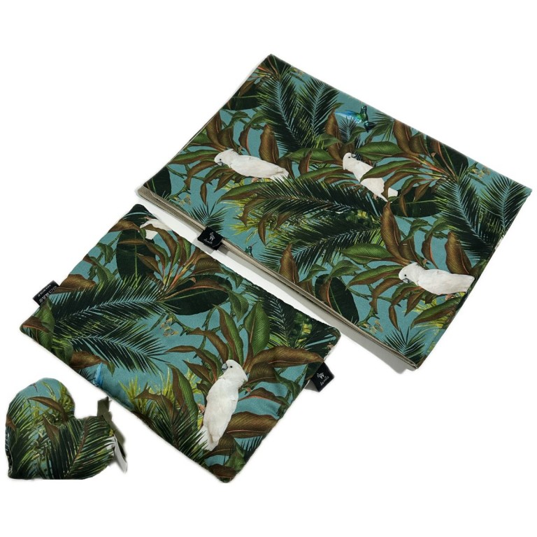 Baby Set Limit Light Newborn Blanket 75x100cm + Pillow 25x40cm Velvet Latte Tropical + Heart