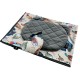 Baby Set Limit Light Newborn Blanket 75x100cm + Pillow Teddy Velvet Dark Grey Aviarium + Heart