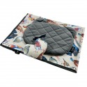 Baby Set Limit Light Newborn Blanket 75x100cm + Pillow Teddy Velvet Dark Grey Aviarium + Heart