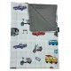 Baby Set Limit Newborn Light Blanket 75x100cm + Pillow 25x40cm Wafel Dark Grey Born to Drive + Heart