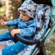Stroller Pad Dark Grey Dreaming Dino - Velvet