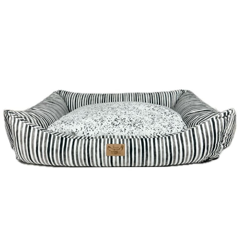 DOG BED BLACK&WHITE - LARGE