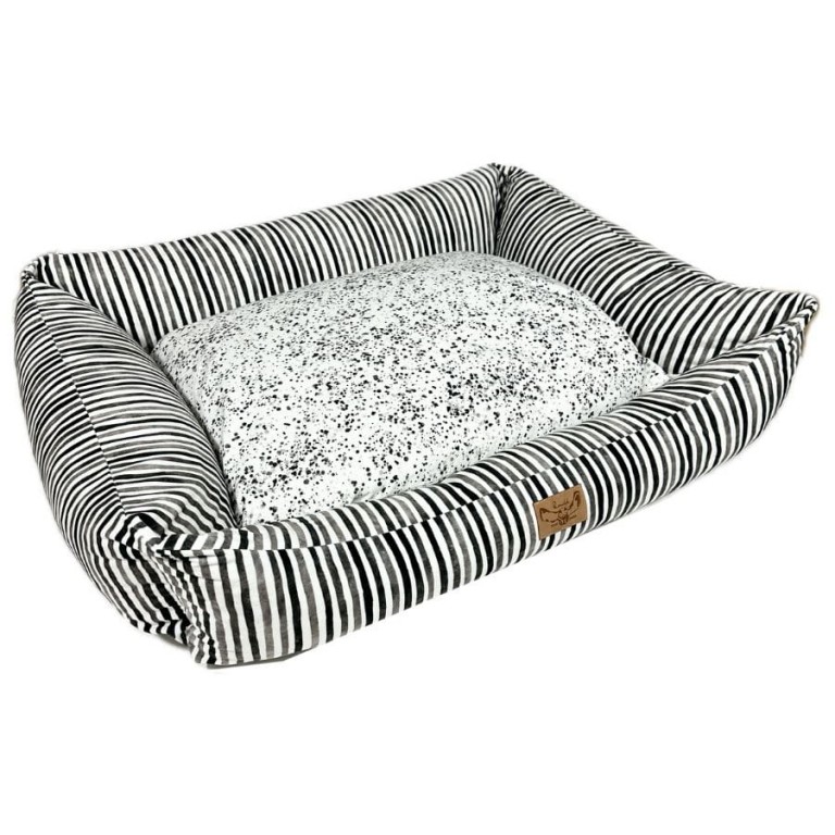 DOG BED BLACK&WHITE - LARGE