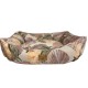 DOG BED ORANGE FLOWER - MEDIUM