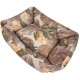 DOG BED ORANGE FLOWER - SMALL