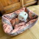 DOG BED TEA FLOWER - MEDIUM