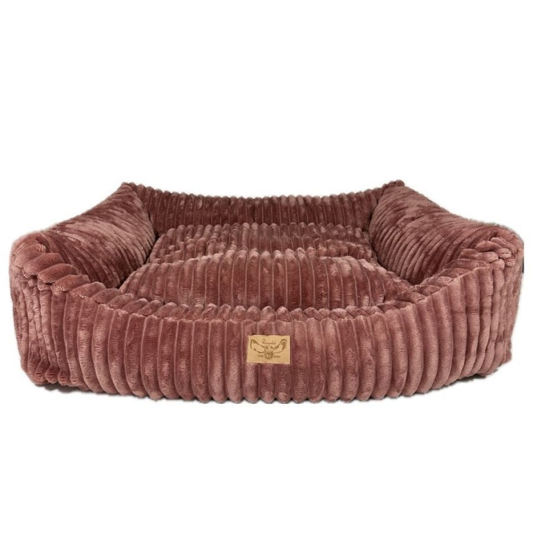 DOG BED FLUFFY SEPIA ROSE - LARGE