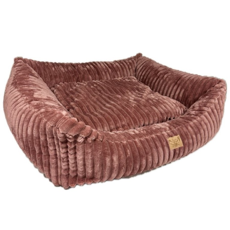 DOG BED FLUFFY SEPIA ROSE - LARGE