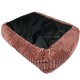 DOG BED FLUFFY SEPIA ROSE - LARGE