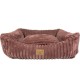 DOG BED FLUFFY SEPIA ROSE - MEDIUM