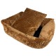 DOG BED FLUFFY TEDDY - LARGE