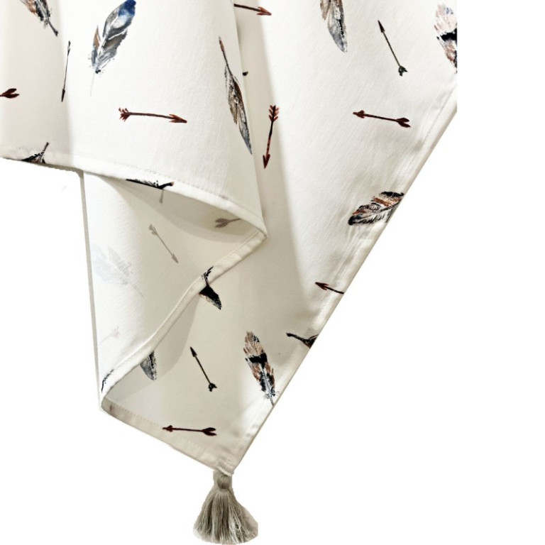 Cotton Swaddle Pure with fringes 100x120cm