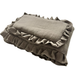 Beddings with Filling Cotton Muslin Taupe 70x100cm