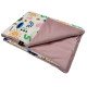 Preschooler Set Blanket 100x130cm + Pillow 40x60 Velvet Sepia Rose Modern