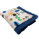 Baby Set Newborn Blanket Velvet 60x70cm + Teddy Pillow Sapphire Modern