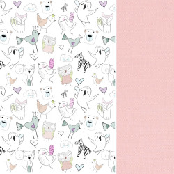 Car Seat Blanket Pink Tender Friends