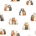 Bedsheet 70x140cm Furry Family