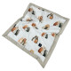 Newborn Blanket 60x70cm Latte Furry Family - Velvet