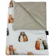 Preschooler Blanket 100x130cm Latte Furry Family - Velvet