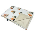 Newborn Blanket Light 75x100 Latte Furry Family - Velvet